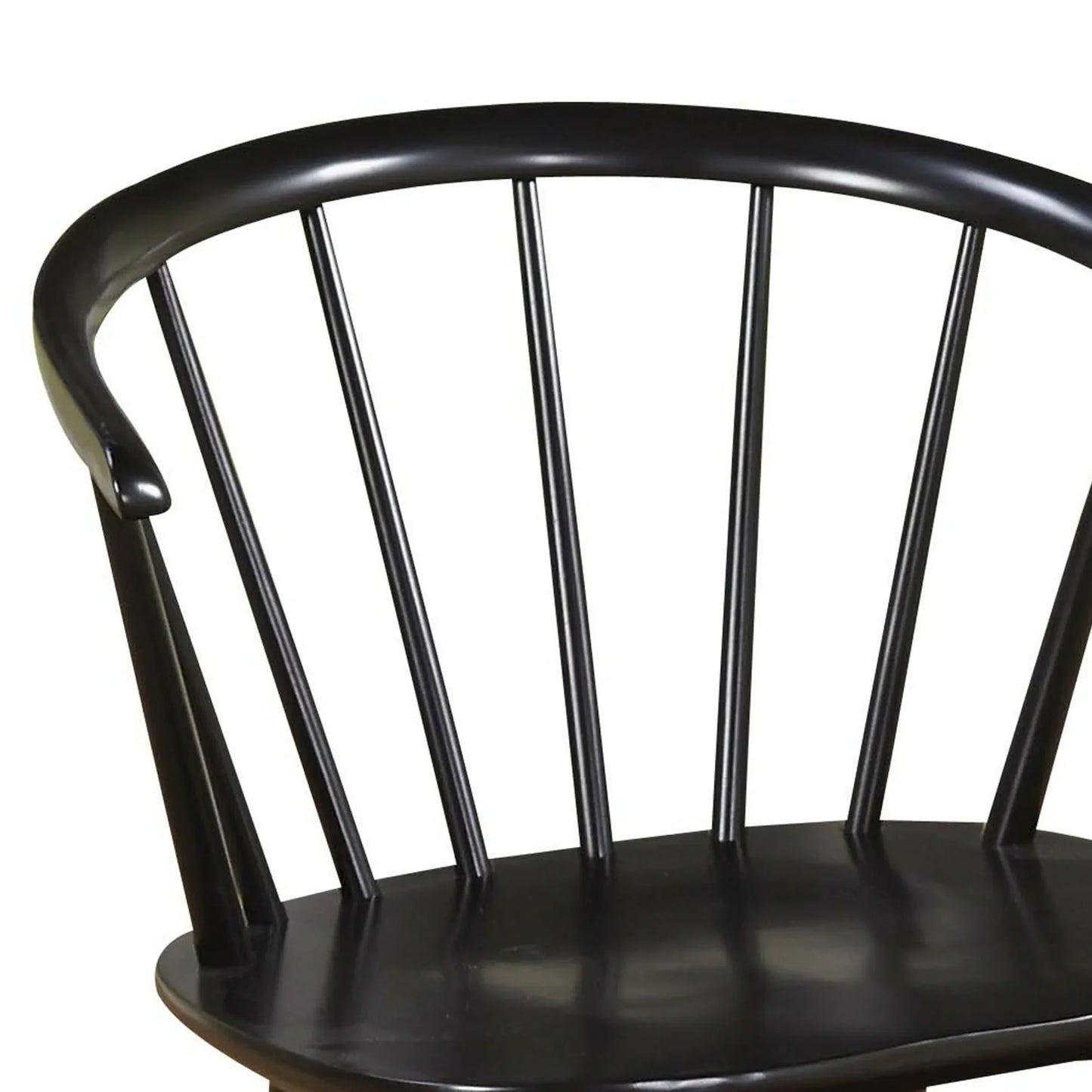 Set of 2 Black Indoor Dining Chairs