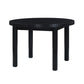 Round Dining Table with Charcoal Finish