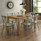 Rustic Solid Wood Dining Table - Vintage Brown Finish