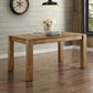 Rustic Solid Wood Dining Table - Vintage Brown Finish