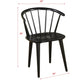 Set of 2 Black Indoor Dining Chairs