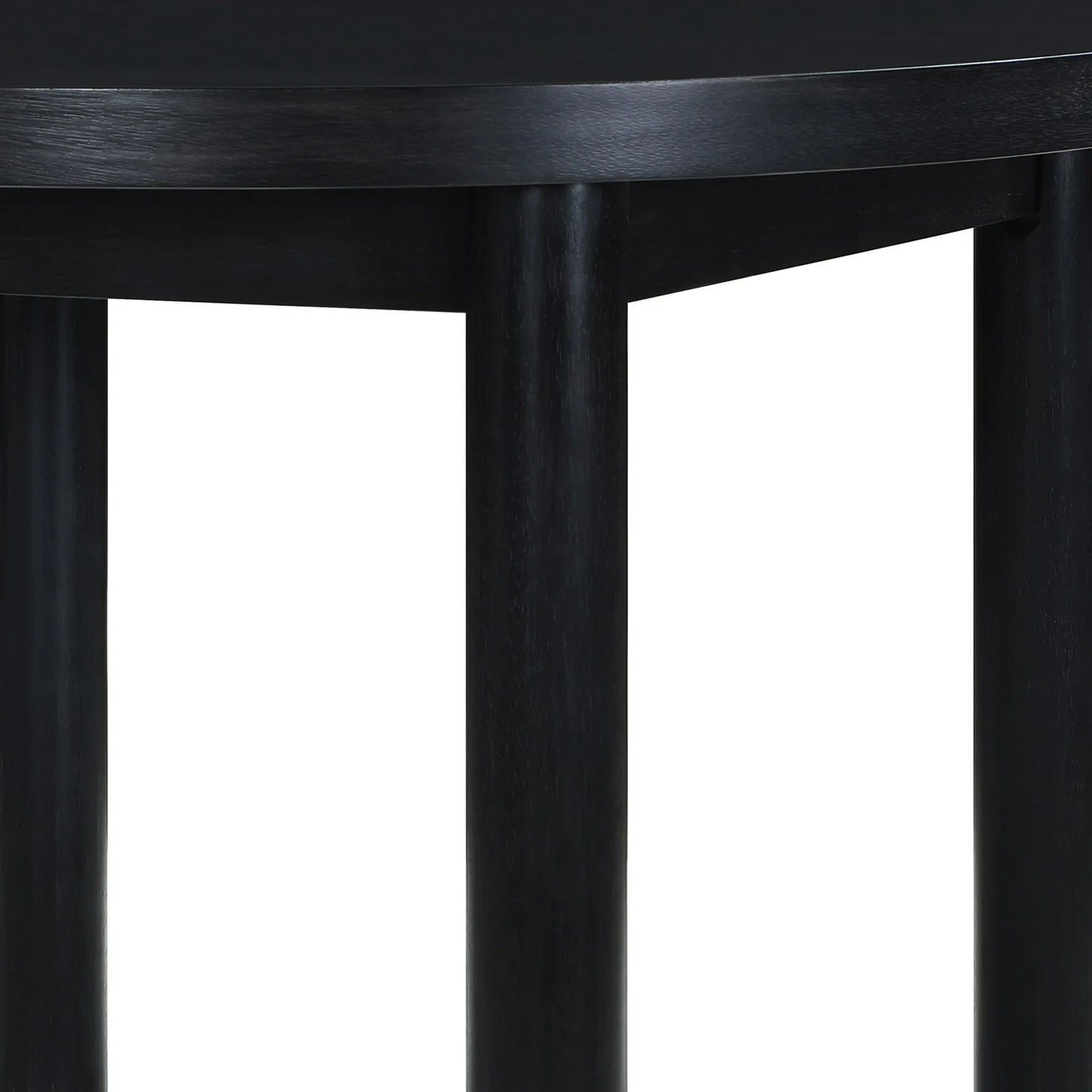 Round Dining Table with Charcoal Finish