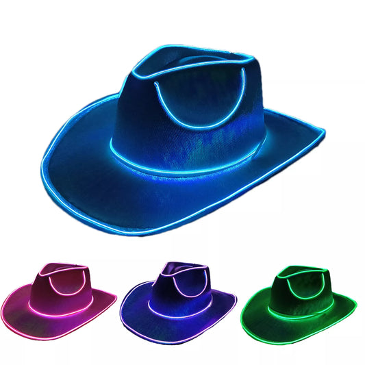 Light up Neon Cowboy Hat