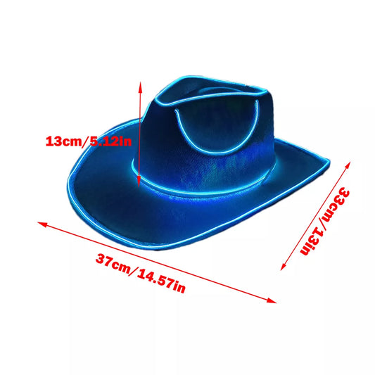 Light up Neon Cowboy Hat